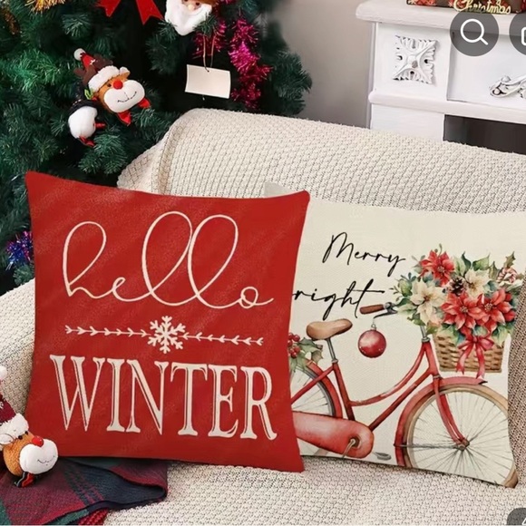 4pcs Christmas Pillowcases,17.7x17.7 Inch, Set Of 4, Pillow Inserts Not Included - Picture 6 of 8